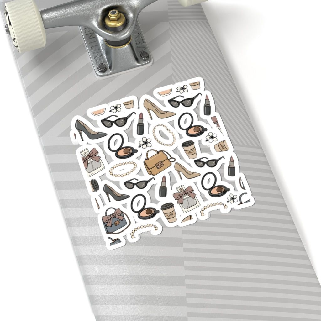 Fashion Accessories Pattern Kiss-Cut Stickers | Fashion World